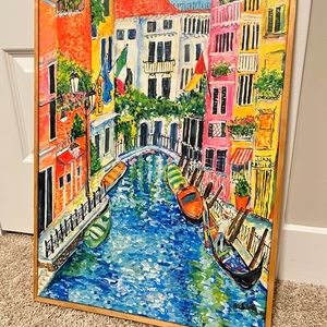 “Venice canal” by Becca Speight. Art canvas print. NWT.